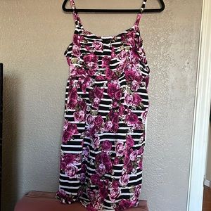 Torrid size 2 Mini Dress in floral and stripes